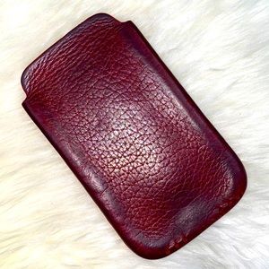 •sena• vtg Y2K {red} Leather pocket / sleeve / Case